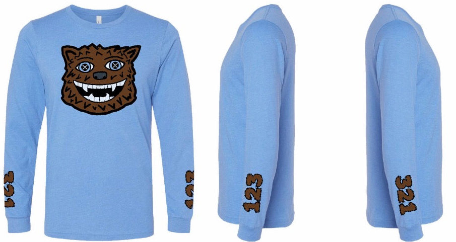 Fuzzy 123 Longsleeve Blue Shirt